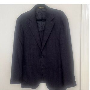 Canali Kei Italy $3000 Blazer Sport Coat Suit US 44R (EU 54R) Wool Navy Blue